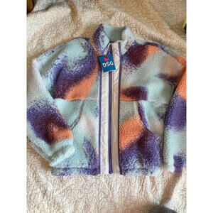 DSG Girl's Colorful Fleece Jacket with Full Zip Size Large 14‎